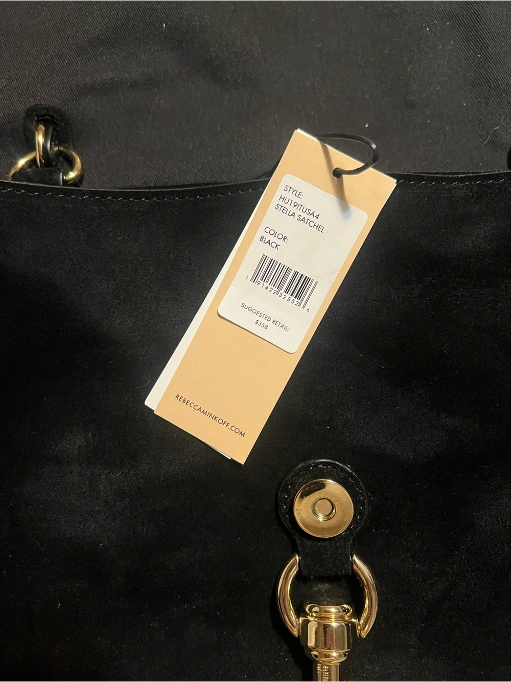 Rebecca Minkoff Black Suede Satchel Bag